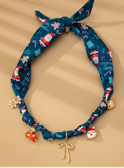 Christmas scarf necklace