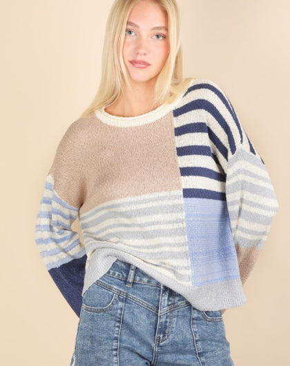 Multi blue sweater