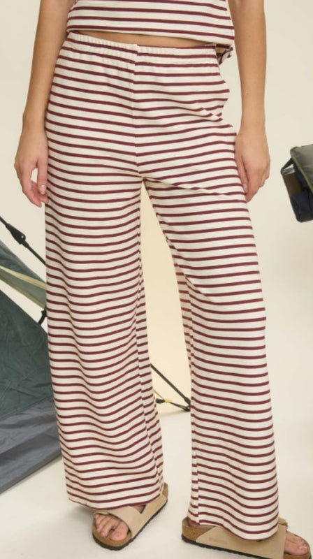 Wine stripe pants
