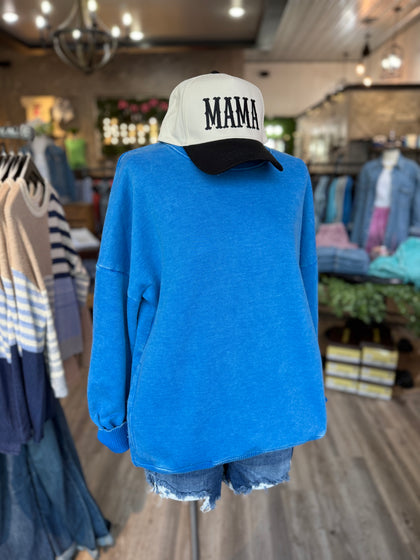 Ocean blue pullover