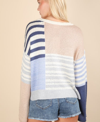 Multi blue sweater