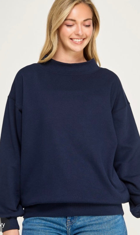 Solid mockneck