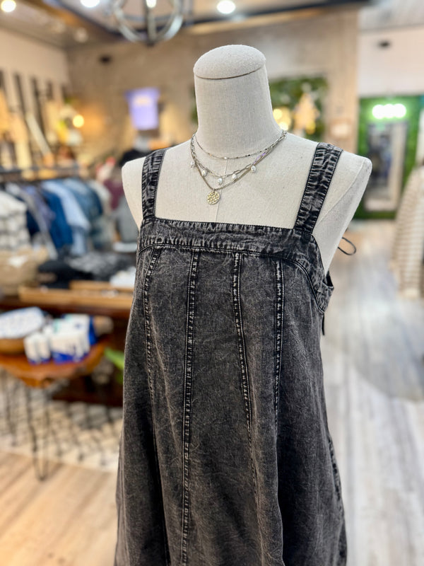 Grey denim dress