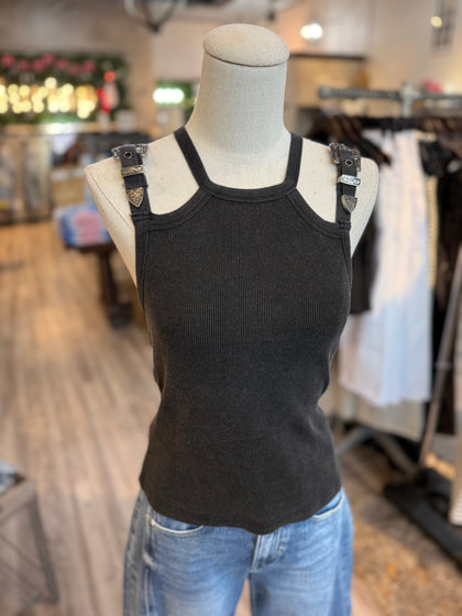 Washed buckle tank