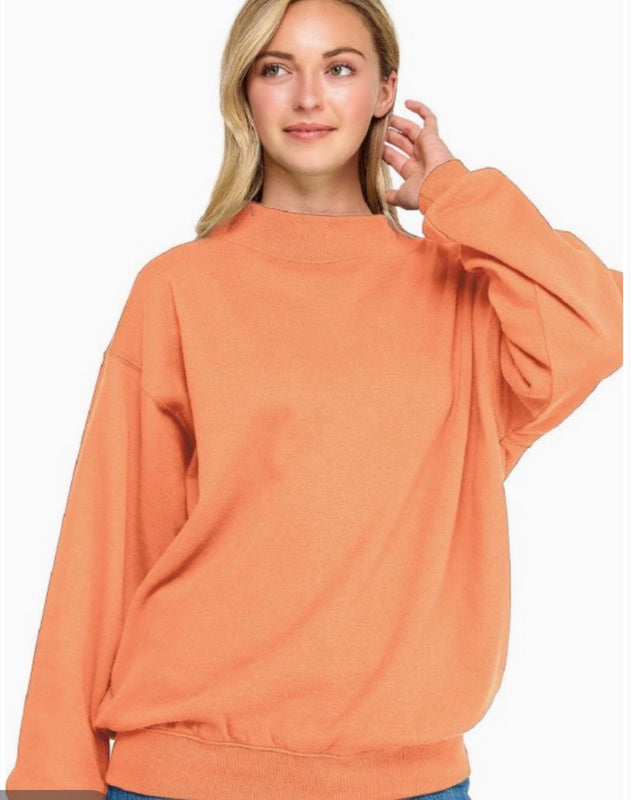 Solid mockneck