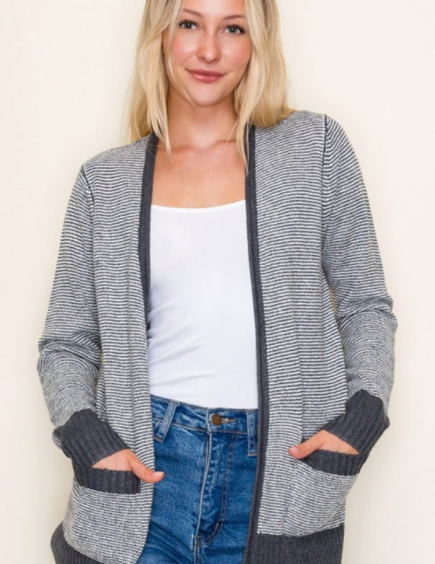 Pinstripe cardigan