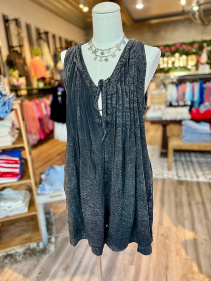 Pleated romper