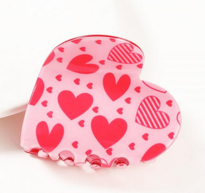 Pink heart clip