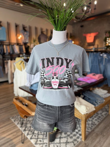 Gray race car