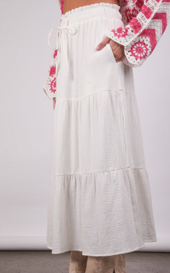 White gauze skirt
