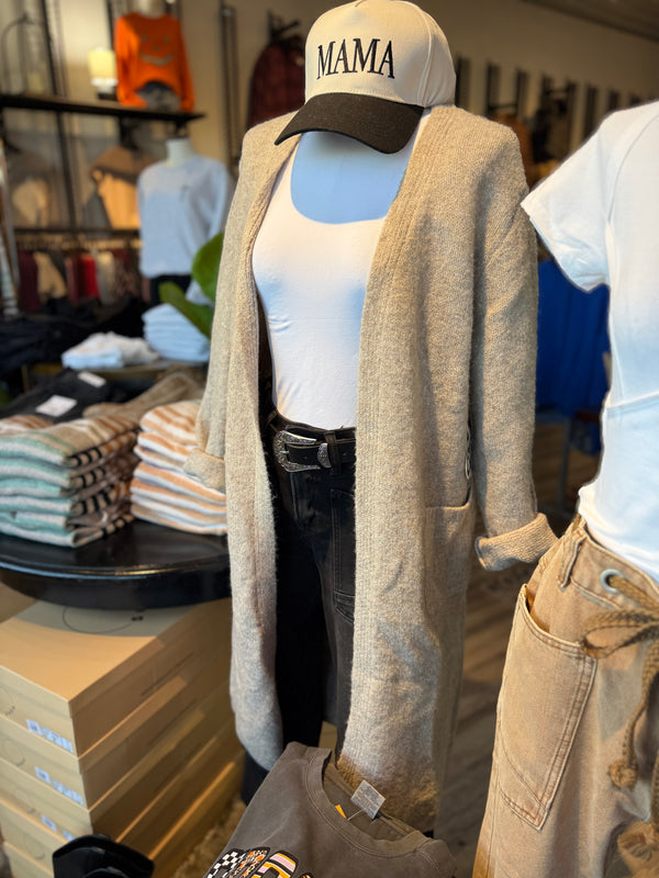 Tan long cardigan