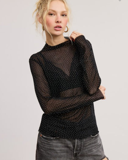 Rhinestone layering top