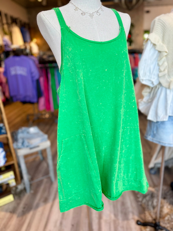 Green romper dress