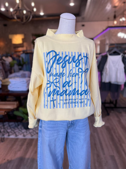 Yellow mama mockneck