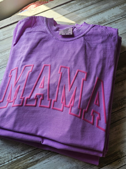 Violet mama puff print