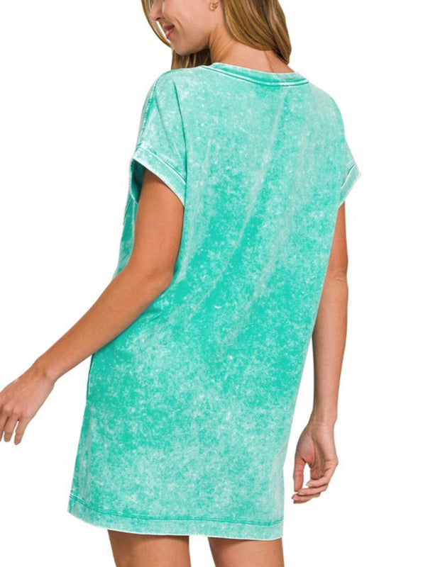 Mineral wash dress