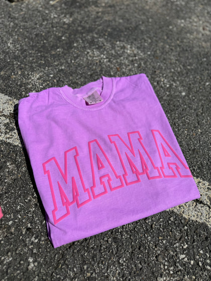 Violet mama puff print