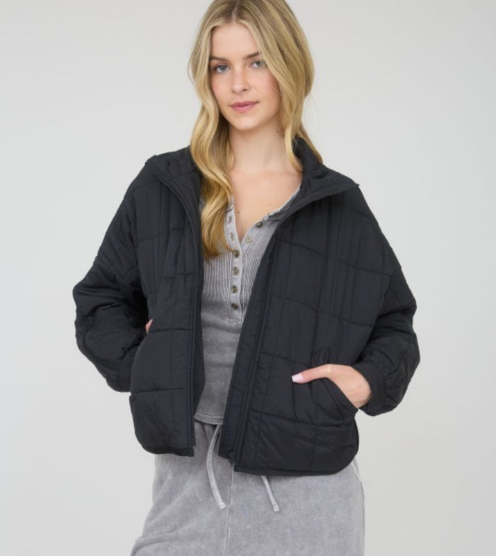 Quilted square jacket