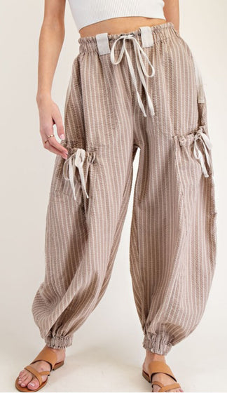 Striped jogger pants