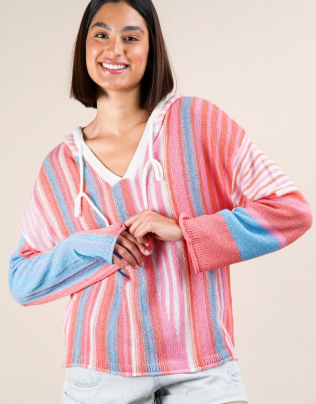 Coral blue pullover