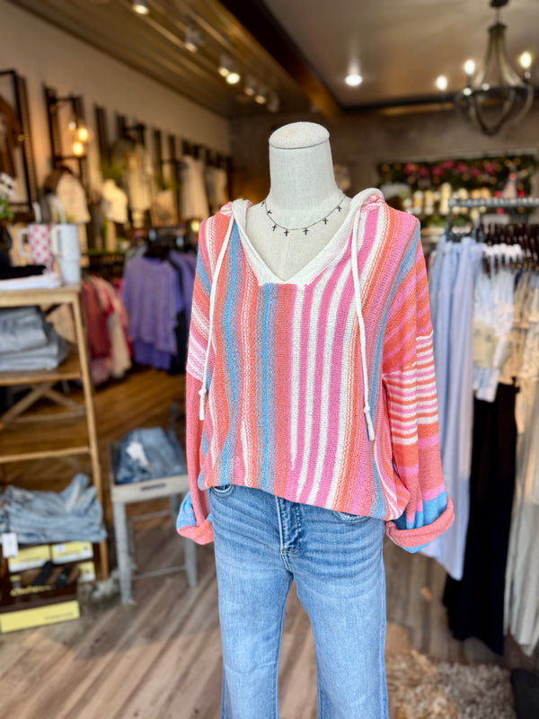 Coral blue pullover
