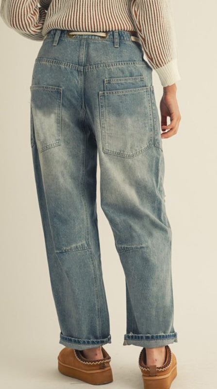 Rope string jeans