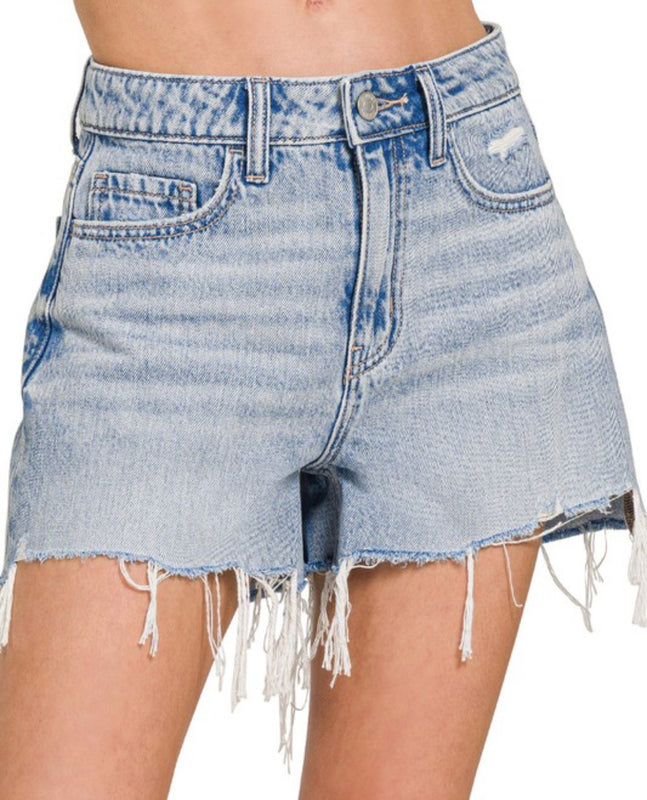 Light wash shorts