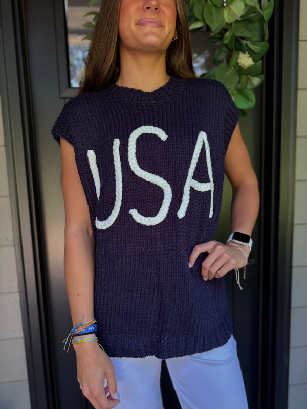 USA navy knit